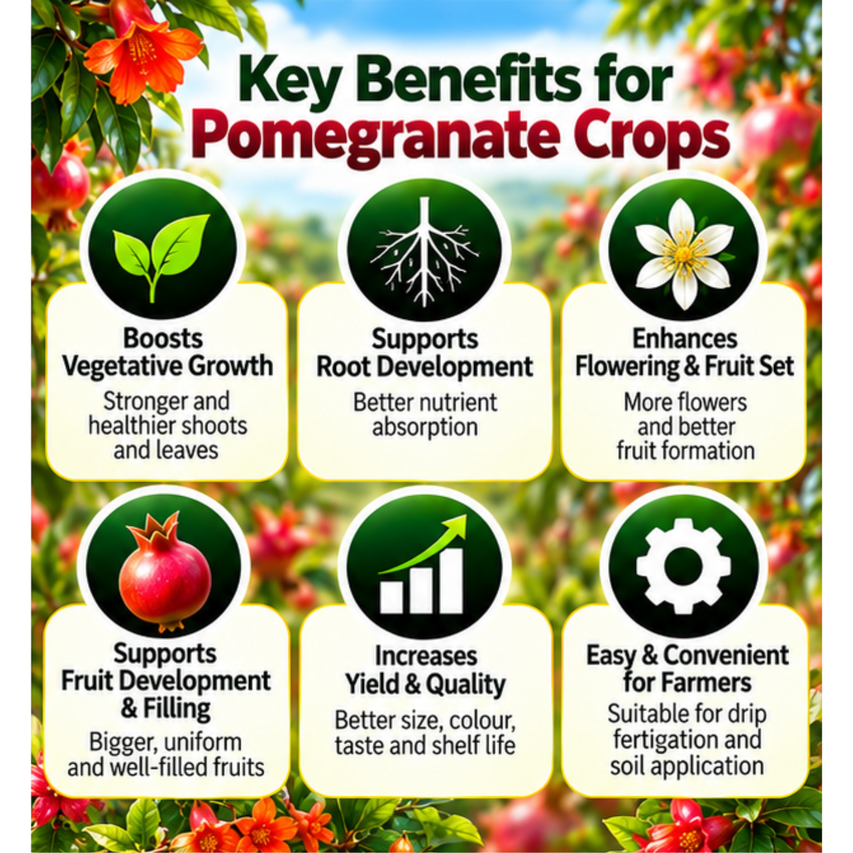 Pomegranate Organic Master 7X Crop-Specific Organic Fertilizer Water Soluble Organic Fertilizer