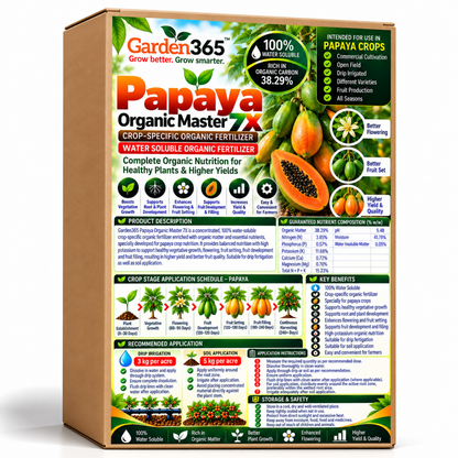 Papaya Organic Master 7X Crop-Specific Organic Fertilizer Water Soluble Organic Fertilizer