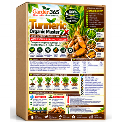 Turmeric Organic Master 7X Crop-Specific Organic Fertilizer Water Soluble Organic Fertilizer
