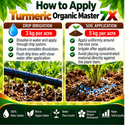 Turmeric Organic Master 7X Crop-Specific Organic Fertilizer Water Soluble Organic Fertilizer