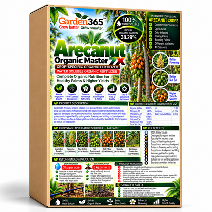 Arecanut Organic Master 7X Crop-Specific Organic Fertilizer Water Soluble Organic Fertilizer