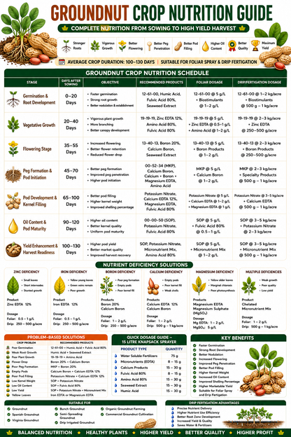 Groundnut Crop Nutrition | Fertilizers, Micronutrients & Biostimulants for Groundnut Crop