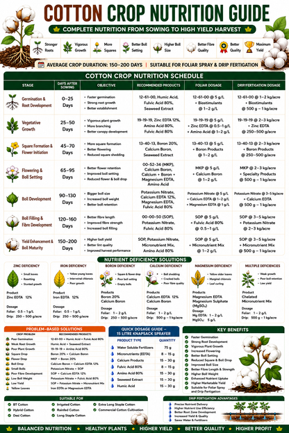 Cotton Crop Nutrition | Fertilizers, Micronutrients & Biostimulants for Cotton Crop