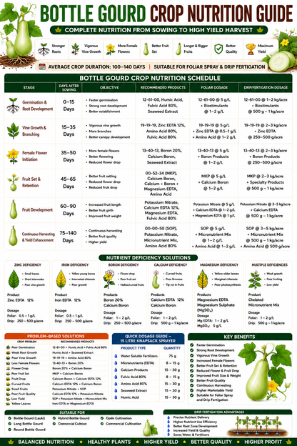 Bottle Gourd Crop Nutrition | Fertilizers, Micronutrients & Biostimulants for Bottle Gourd Crop