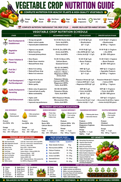 Vegetable Crop Nutrition | Fertilizers, Micronutrients & Biostimulants for Vegetable Crops