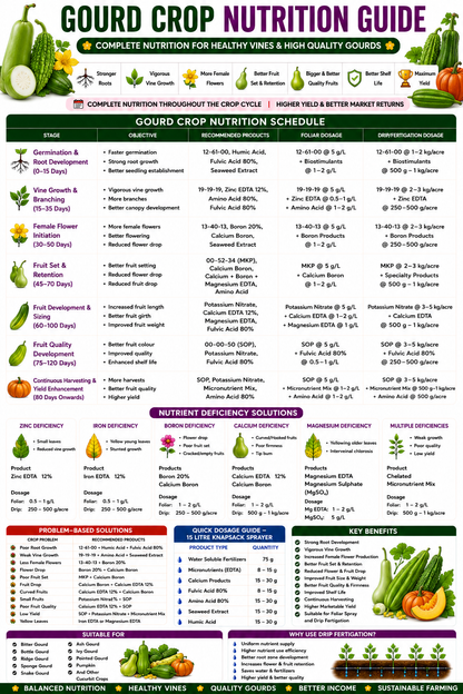 Gourd Crop Nutrition | Fertilizers, Micronutrients & Biostimulants for Gourd Crops