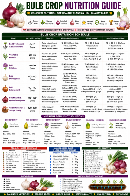 Bulb Crop Nutrition | Fertilizers, Micronutrients & Biostimulants for Bulb Crops