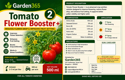 Tomato Yield Booster Kit – Tomato 1 Growth Booster+ | Tomato 2 Flower Booster+ | Tomato 3 Yield Max+ for Strong Plant Growth, Better Fruit Setting, Higher Yield & Improved Fruit Quality