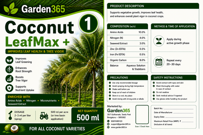 Coconut Yield Booster Kit – Coconut 1 LeafMax+ | Coconut 2 ButtonSet+ | Coconut 3 NutFill+ for Higher Yield, Nut Size & Quality