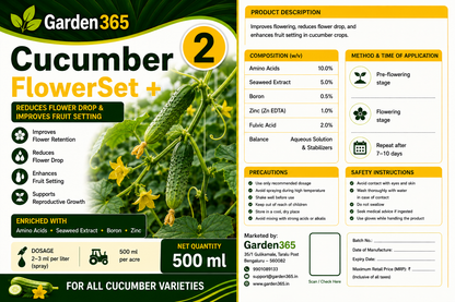 Cucumber Yield Booster Kit – Cucumber 1 VineMax+ | Cucumber 2 FlowerSet+ | Cucumber 3 FruitFill+ for Higher Yield, Better Fruit Size, Improved Quality & Premium Marketable Cucumbers