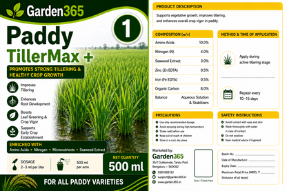 Paddy Yield Booster Kit – Paddy 1 TillerMax+ | Paddy 2 PanicleSet+ | Paddy 3 GrainFill+ for Higher Yield, Better Grain Filling, Improved Grain Weight & Maximum Productivity