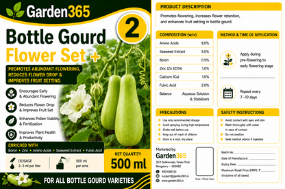 Bottle Gourd Yield Booster Kit – Bottle Gourd 1 Growth Boost+ | Bottle Gourd 2 Flower Set+ | Bottle Gourd 3 Yield Max+ for Higher Yield, Fruit Size & Quality