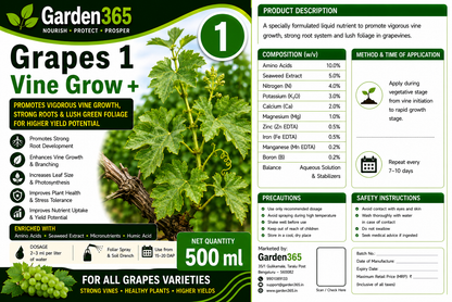 Grapes Yield Booster Kit – Grapes 1 Vine Grow+ | Grapes 2 BerrySet+ | Grapes 3 YieldMax+ for Higher Yield, Better Berry Size, Improved Sweetness & Premium Grape Quality