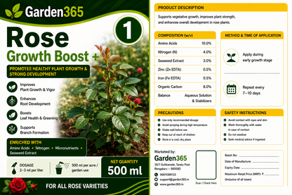 Rose Yield Booster Kit – Rose 1 Growth Boost+ | Rose 2 BudSet+ | Rose 3 BloomMax+ for More Buds, Bigger Flowers, Rich Color & Continuous Blooming