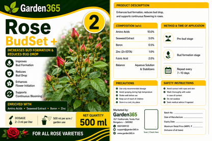 Rose Yield Booster Kit – Rose 1 Growth Boost+ | Rose 2 BudSet+ | Rose 3 BloomMax+ for More Buds, Bigger Flowers, Rich Color & Continuous Blooming