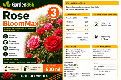 Rose Yield Booster Kit – Rose 1 Growth Boost+ | Rose 2 BudSet+ | Rose 3 BloomMax+ for More Buds, Bigger Flowers, Rich Color & Continuous Blooming