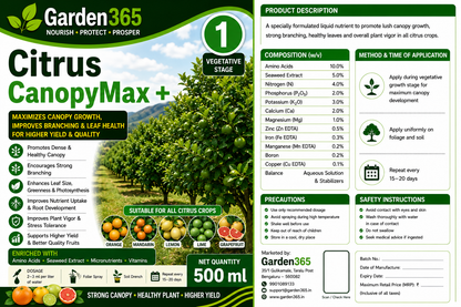 Citrus Yield Booster Kit – Citrus 1 CanopyMax+ | Citrus 2 FruitSet+ | Citrus 3 YieldMax+ for Higher Yield, Fruit Size & Quality