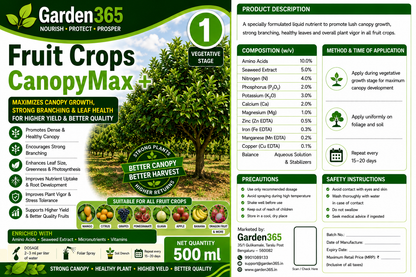 Fruit Crops Yield Booster Kit – Fruit Crops 1 CanopyMax+ | Fruit Crops 2 FruitSet+ | Fruit Crops 3 YieldMax+ for Higher Yield, Better Fruit Size, Improved Quality & Premium Marketable Fruits