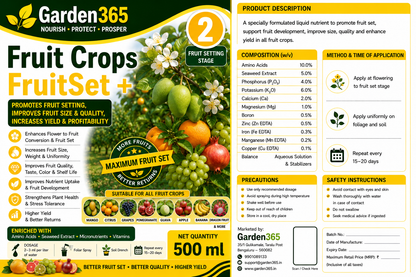 Fruit Crops Yield Booster Kit – Fruit Crops 1 CanopyMax+ | Fruit Crops 2 FruitSet+ | Fruit Crops 3 YieldMax+ for Higher Yield, Better Fruit Size, Improved Quality & Premium Marketable Fruits