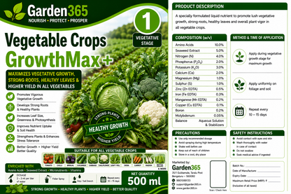 Vegetable Yield Booster Kit – Vegetable Crops 1 GrowthMax+ | Vegetable Crops 2 FlowerSet+ | Vegetable Crops 3 Yield Boost+ for Strong Vegetative Growth, Better Flowering, Higher Fruit Set, Improved Yield & Quality