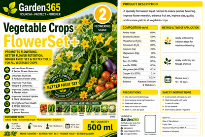 Vegetable Yield Booster Kit – Vegetable Crops 1 GrowthMax+ | Vegetable Crops 2 FlowerSet+ | Vegetable Crops 3 Yield Boost+ for Strong Vegetative Growth, Better Flowering, Higher Fruit Set, Improved Yield & Quality