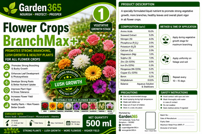Flower Crops Yield Booster Kit – Flower Crops 1 BranchMax+ | Flower Crops 2 BudSet+ | Flower Crops 3 FlowerMax+ for Higher Flower Yield, Better Bloom Size, Brighter Colours & Premium Flower Quality