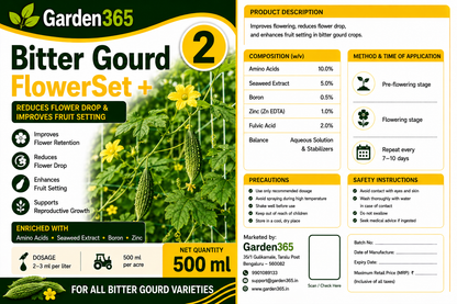 Bitter Gourd Yield Booster Kit – Bitter Gourd 1 VineMax+ | Bitter Gourd 2 FlowerSet+ | Bitter Gourd 3 FruitFill+ for Higher Yield, Fruit Size & Quality