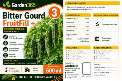 Bitter Gourd Yield Booster Kit – Bitter Gourd 1 VineMax+ | Bitter Gourd 2 FlowerSet+ | Bitter Gourd 3 FruitFill+ for Higher Yield, Fruit Size & Quality