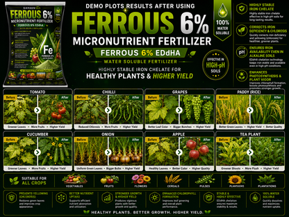 EDDHA Iron 6% – Chelated Iron Micronutrient Fertilizer for Alkaline & Calcareous Soils