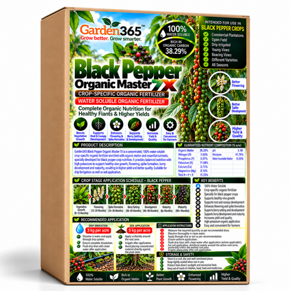 Black Pepper Organic Master 7X Crop-Specific Organic Fertilizer Water Soluble Organic Fertilizer