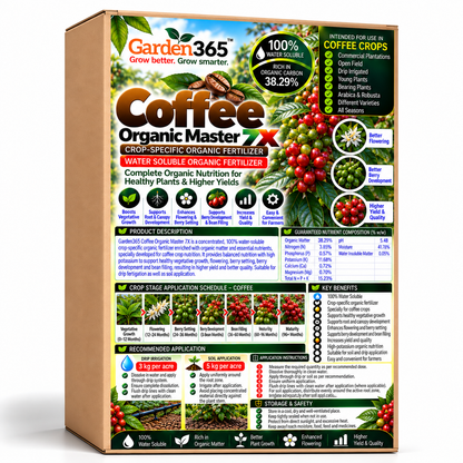 Coffee Organic Master 7X Crop-Specific Organic Fertilizer Water Soluble Organic Fertilizer