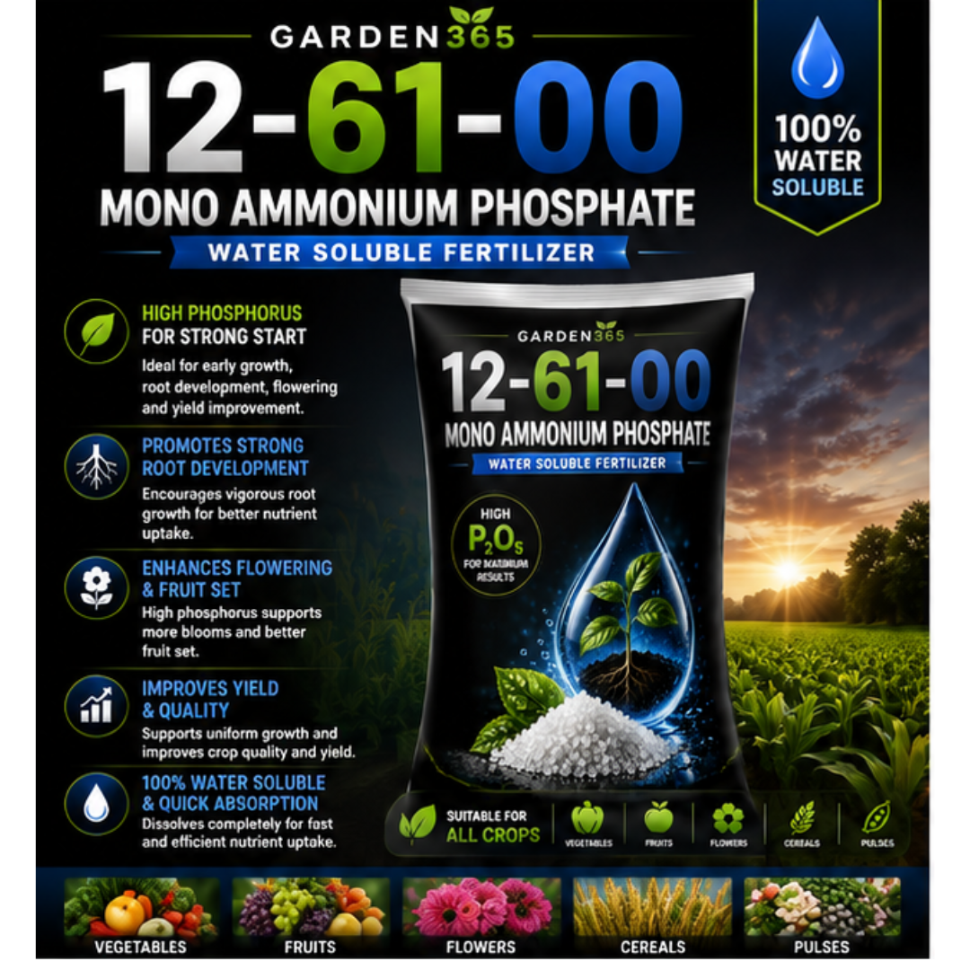 Mono Ammonium Phosphate (MAP) 12:61:00 – Water Soluble Phosphorus Fertilizer for Strong Roots & Early Growth