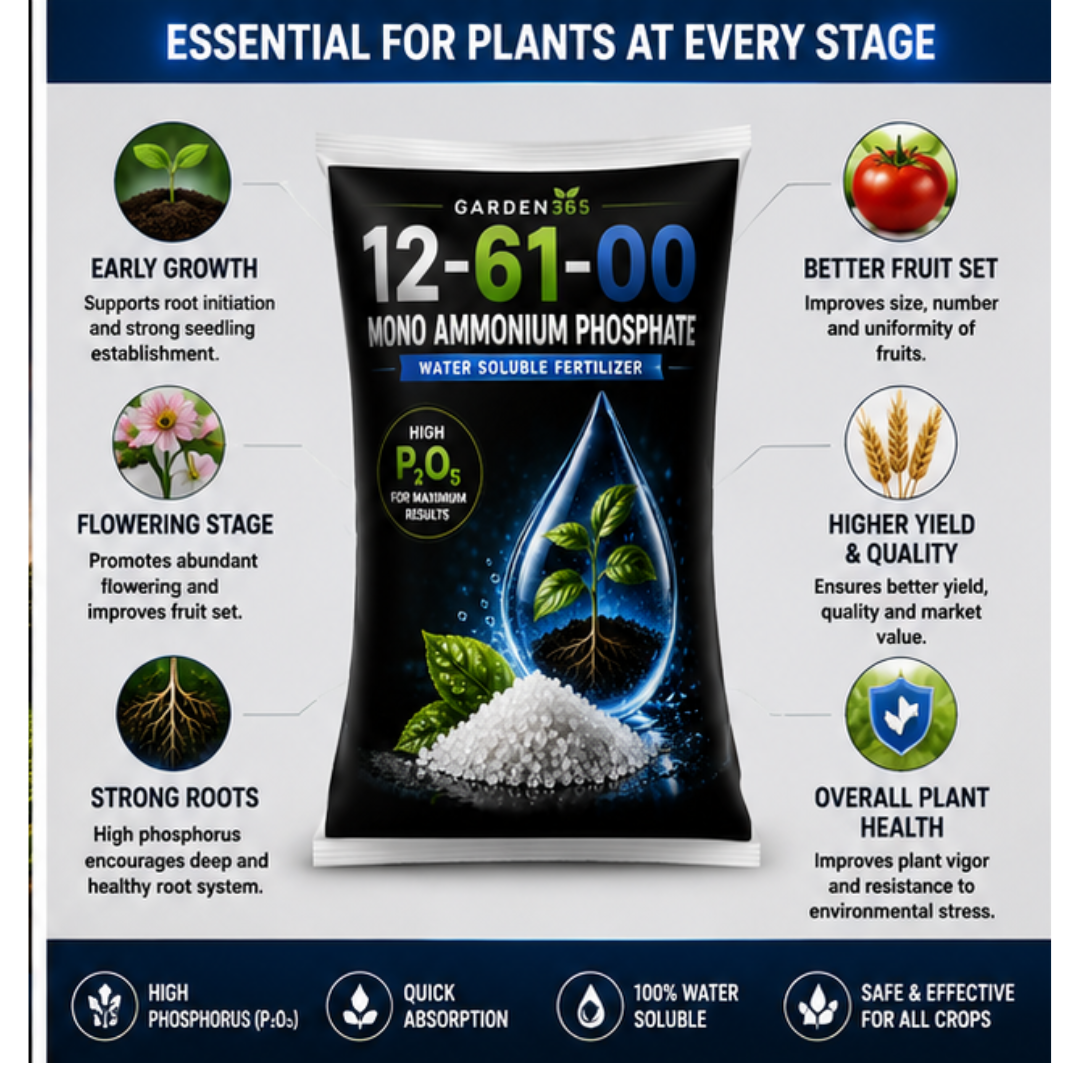 Mono Ammonium Phosphate (MAP) 12:61:00 – Water Soluble Phosphorus Fertilizer for Strong Roots & Early Growth