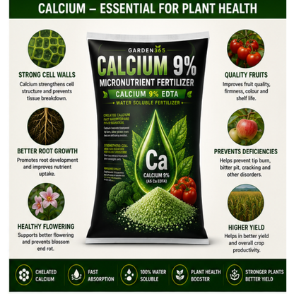 Calcium Chelated 9% (EDTA) – Water Soluble Calcium Fertilizer for Strong Cell Walls & Fruit Quality
