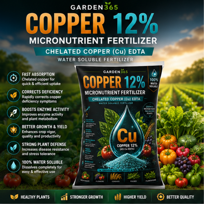 Copper EDTA 12% – Chelated Copper Micronutrient Fertilizer for Strong Growth & Disease Resistance
