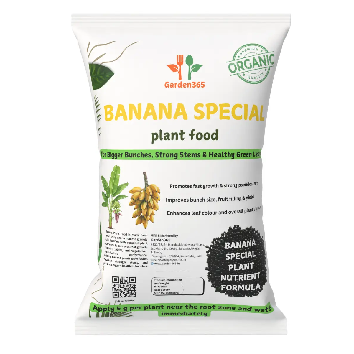 Banana Special Plant Food – Growth & Bunch Booster for Strong Plants, Bigger Bunches & Higher Yield (Apply Up to 20 Plants)