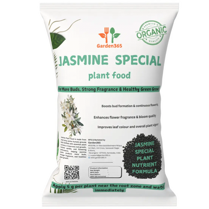 Jasmine Special Plant Food – Organic Flower Booster for More Buds, Fragrant Blooms & Healthy Plants (Apply Up to 100 Plants / Times)