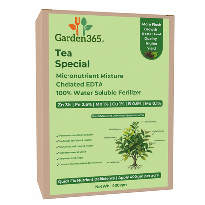 Tea Special Micronutrient Fertilizer  (चाय | ಚಹಾ | టీ | தேயிலை | ചായ)  EDTA Chelated 100% Water Soluble Fertilizer – 400g per Acre