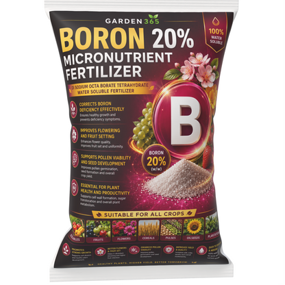 Boron 20% -Sodium Octaborate Tetrahydrate  – Water Soluble Boron Micronutrient Fertilizer for Flowering & Fruit Set