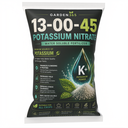 Potassium Nitrate 13:00:45 – Water Soluble Nitrate Potash Fertilizer for Flowering, Fruit Size & Quality