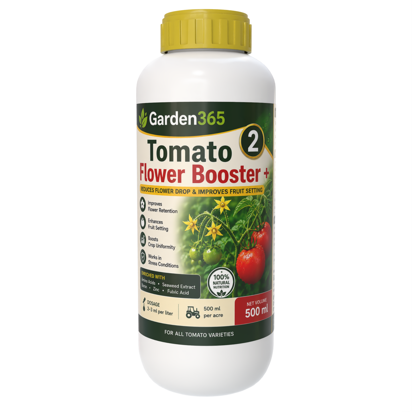 Tomato Yield Booster Kit – Tomato 1 Growth Booster+ | Tomato 2 Flower Booster+ | Tomato 3 Yield Max+ for Strong Plant Growth, Better Fruit Setting, Higher Yield & Improved Fruit Quality