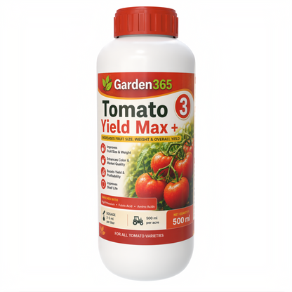 Tomato Yield Booster Kit – Tomato 1 Growth Booster+ | Tomato 2 Flower Booster+ | Tomato 3 Yield Max+ for Strong Plant Growth, Better Fruit Setting, Higher Yield & Improved Fruit Quality