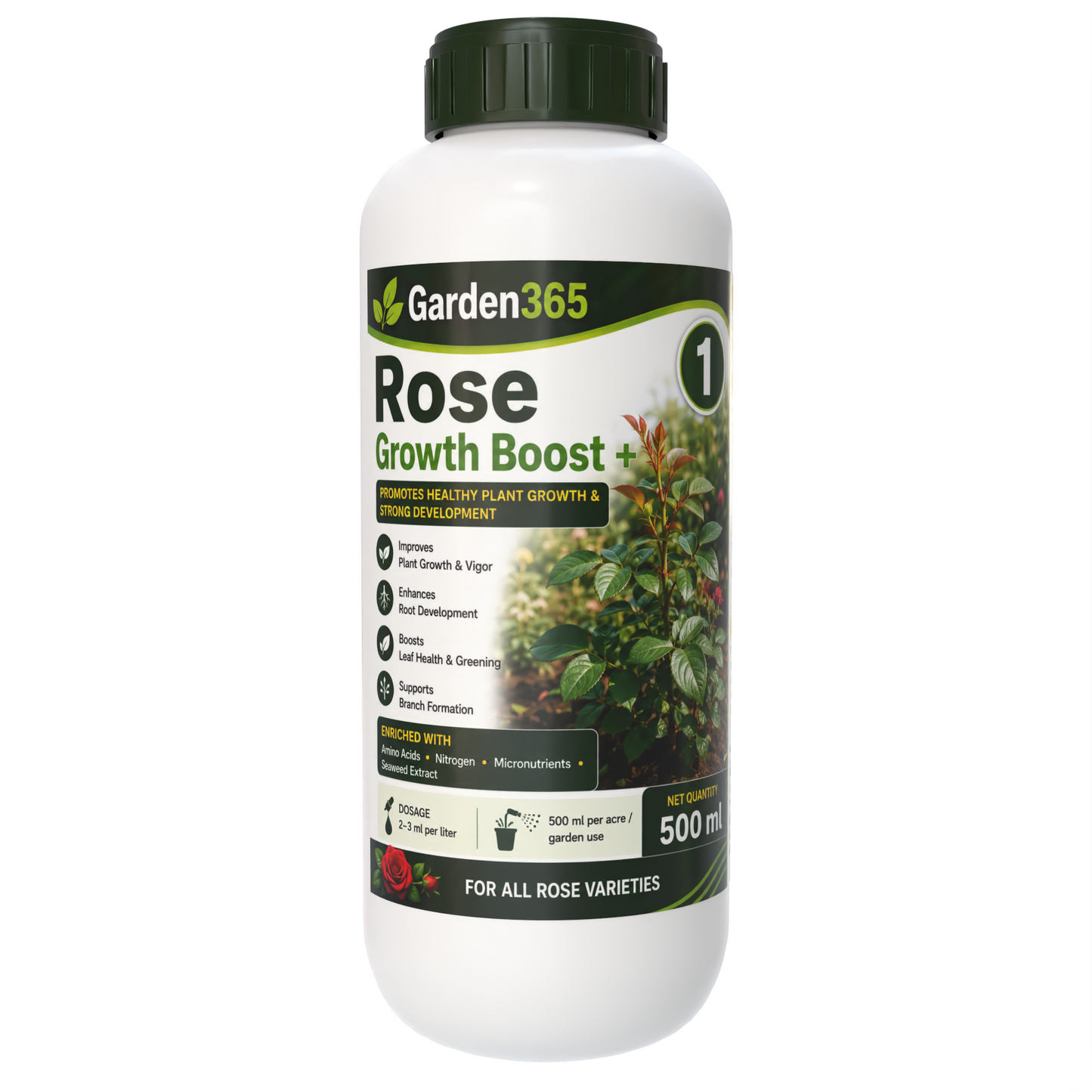 Rose Yield Booster Kit – Rose 1 Growth Boost+ | Rose 2 BudSet+ | Rose 3 BloomMax+ for More Buds, Bigger Flowers, Rich Color & Continuous Blooming