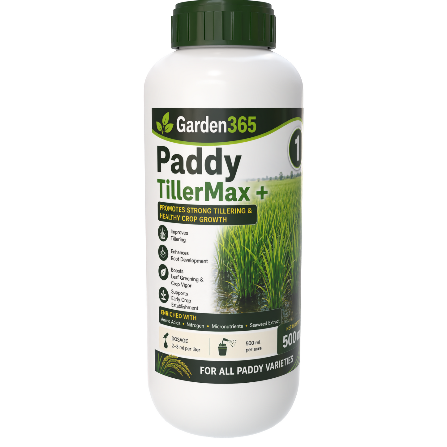 Paddy Yield Booster Kit – Paddy 1 TillerMax+ | Paddy 2 PanicleSet+ | Paddy 3 GrainFill+ for Higher Yield, Better Grain Filling, Improved Grain Weight & Maximum Productivity