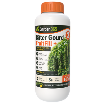 Bitter Gourd Yield Booster Kit – Bitter Gourd 1 VineMax+ | Bitter Gourd 2 FlowerSet+ | Bitter Gourd 3 FruitFill+ for Higher Yield, Fruit Size & Quality