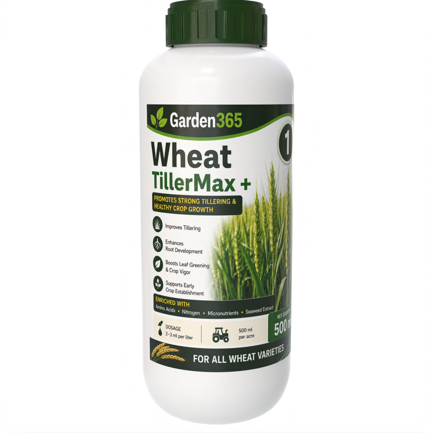 Wheat Yield Booster Kit – Wheat 1 TillerMax+ | Wheat 2 PanicleSet+ | Wheat 3 GrainFill+ for Strong Tillering, Better Panicle Formation, Improved Grain Filling, Higher Yield & Grain Quality