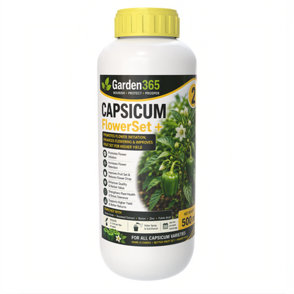 Capsicum Yield Booster Kit – Capsicum 1 GrowthMax+ | Capsicum 2 FlowerSet+ | Capsicum 3 YieldMax+ for Higher Yield, Fruit Size & Quality