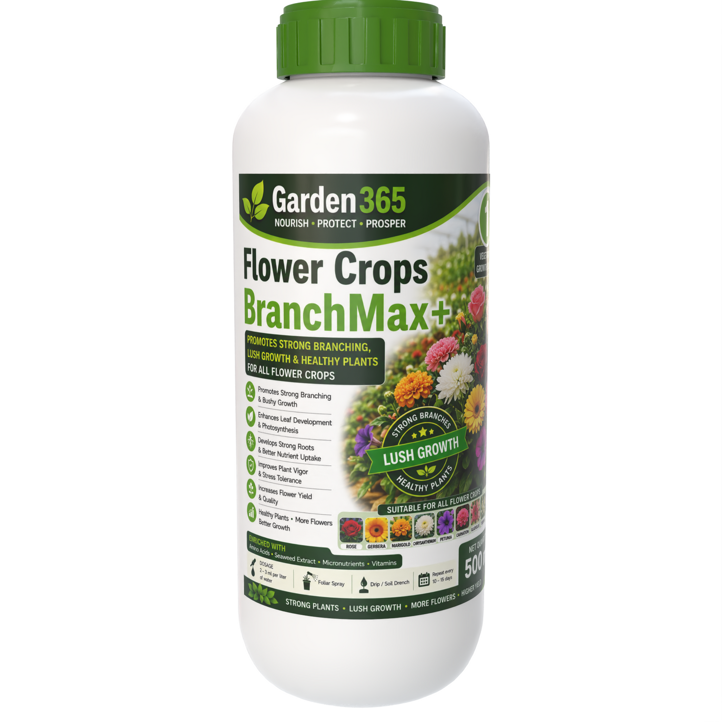 Flower Crops Yield Booster Kit – Flower Crops 1 BranchMax+ | Flower Crops 2 BudSet+ | Flower Crops 3 FlowerMax+ for Higher Flower Yield, Better Bloom Size, Brighter Colours & Premium Flower Quality
