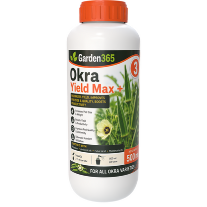 Okra Yield Booster Kit – Okra 1 Growth Booster+ | Okra 2 Flower Boost+ | Okra 3 Yield Max+ for Higher Yield, Better Pod Size, Improved Quality & Maximum Productivity