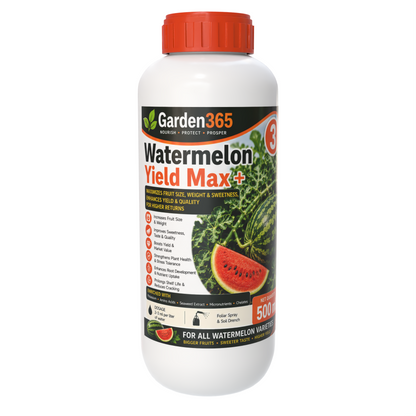 Watermelon Yield Booster Kit – Watermelon 1 Vine Grow+ | Watermelon 2 Flower Set+ | Watermelon 3 Yield Max+ for Vigorous Vine Growth, Better Flowering, Higher Fruit Set, Improved Fruit Size, Sweetness, Yield & Quality